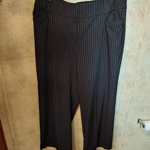Lane Bryant The Allie Black w/Gray Pinstripe Pants